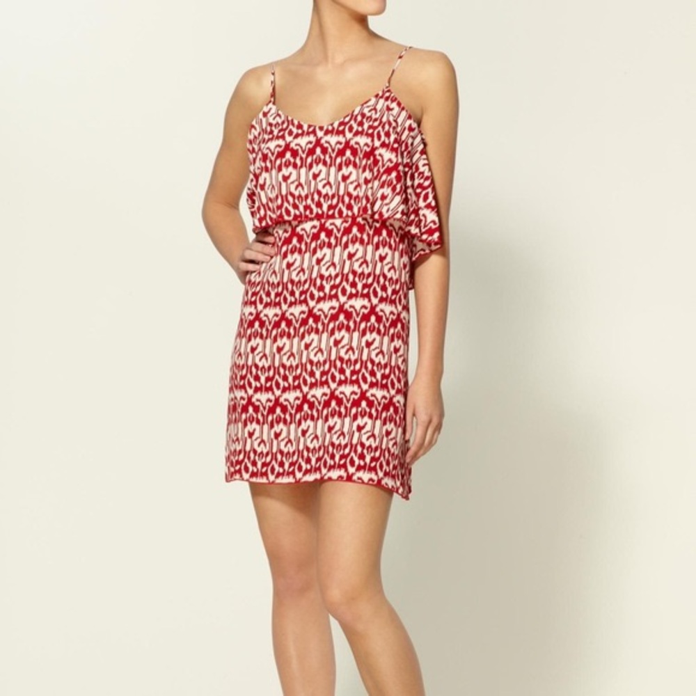 Blu Moon Black & Cream Ruffle Mini Dress
